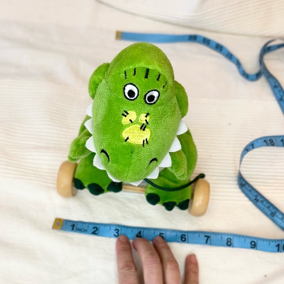 Disney Store Toy Story REX Dinosaur Pull Toy Plush with String and Wheels 9" - Picture 13 of 14